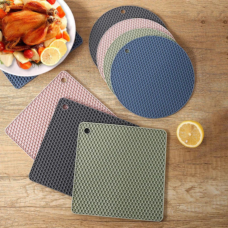2/4 PCS Heat Resistant Silicone Mat