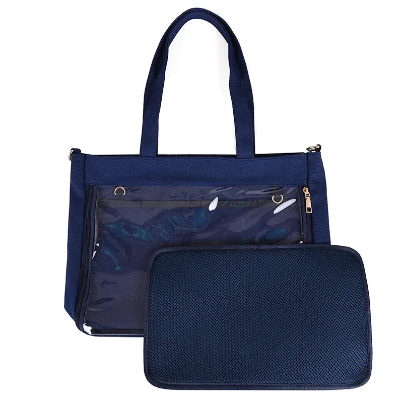 Big Ita Black with Insert Japanese Cute Straps Transparent Shoulder Bag