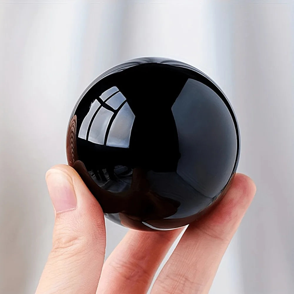 Natural Black Obsidian Sphere Healing Crystal Magic Ball