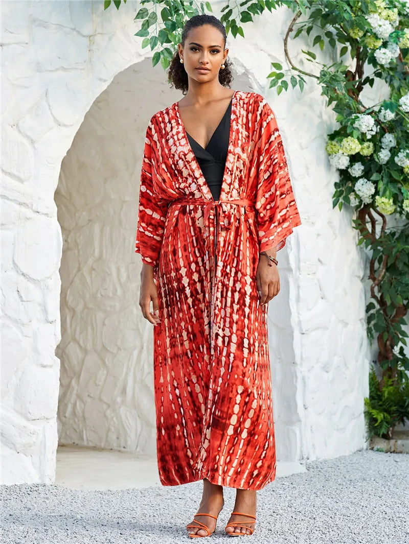 Long Kimono Swimsuit Cover up Outfits Bathing Suit