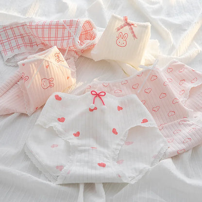 5Pcs/Set Cotton Underwear Lingerie