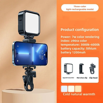 Portable LED Selfie Fill Light for iPhone Samsung iPad Cell Phone Laptop Clip Ring Flash Fill Lamp