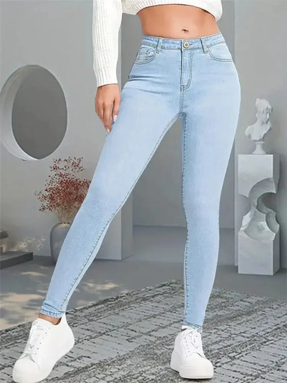 Stretch Skinny Slim Fit Straight Leg Jeans