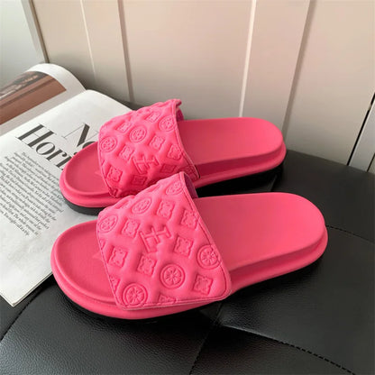 Magic Sticker Flat Luxury Slippers