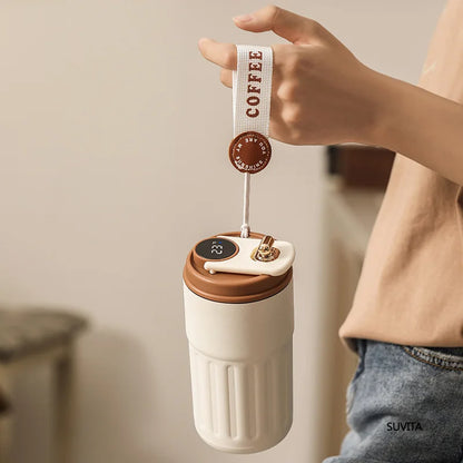 450ML Thermos Water Bottle Smart Display Temperature Stainless Steel Mug