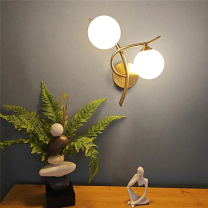 Nordic Modern Iron Wall Lamps LED Bedroom Bed Lamp Learning Corridor
