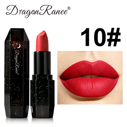 Matte Dark Purple Green Lipstick Waterproof White Black Velvet Lip Stick