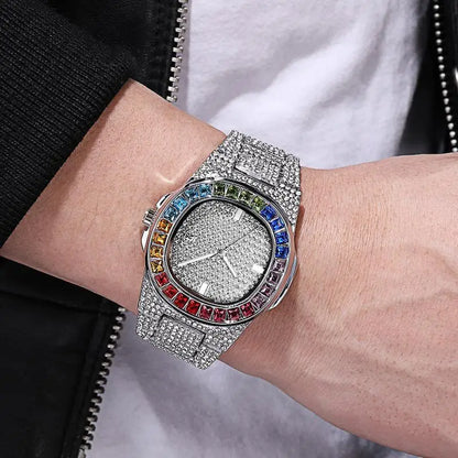 Hip Hop Full Diamond Stainless Steel Watches