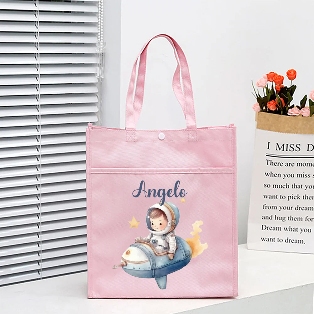 Kids Library Tote Bags Homeschool Cute Custom for Kids