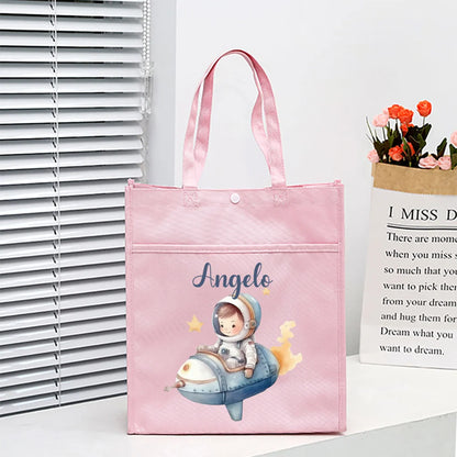 Kids Library Tote Bags Homeschool Cute Custom for Kids