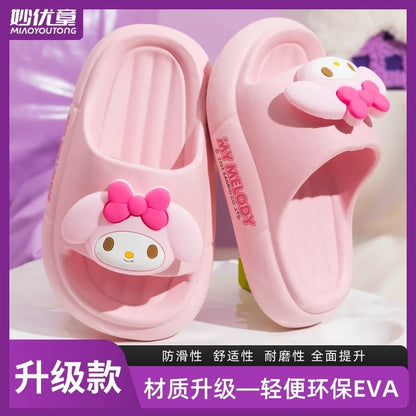 Cute Kuromi Girls Hello Kitty Slippers