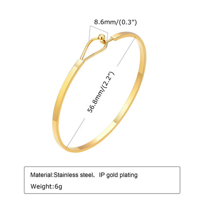 Chic Cuff Bangle Gold Stainless Steel Thin Bands Bracelets