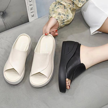 Open Toe Thick Bottom Slipper