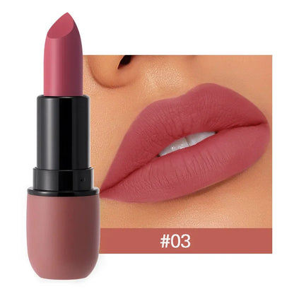 Matte Lipstick Velvet Smooth Waterproof Long-Lasting Makeup