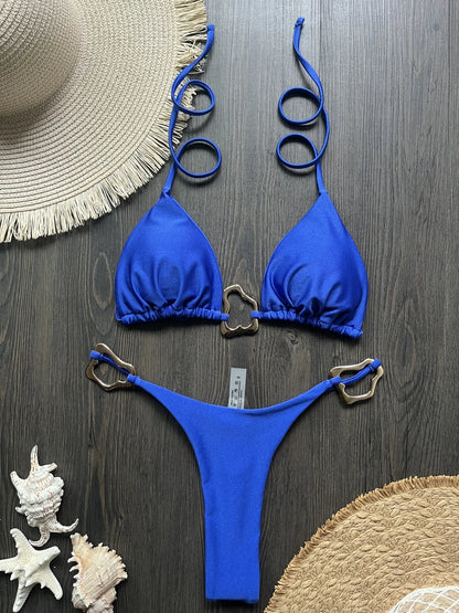 Sexy Halter Micro Swimsuit Bikinis Set