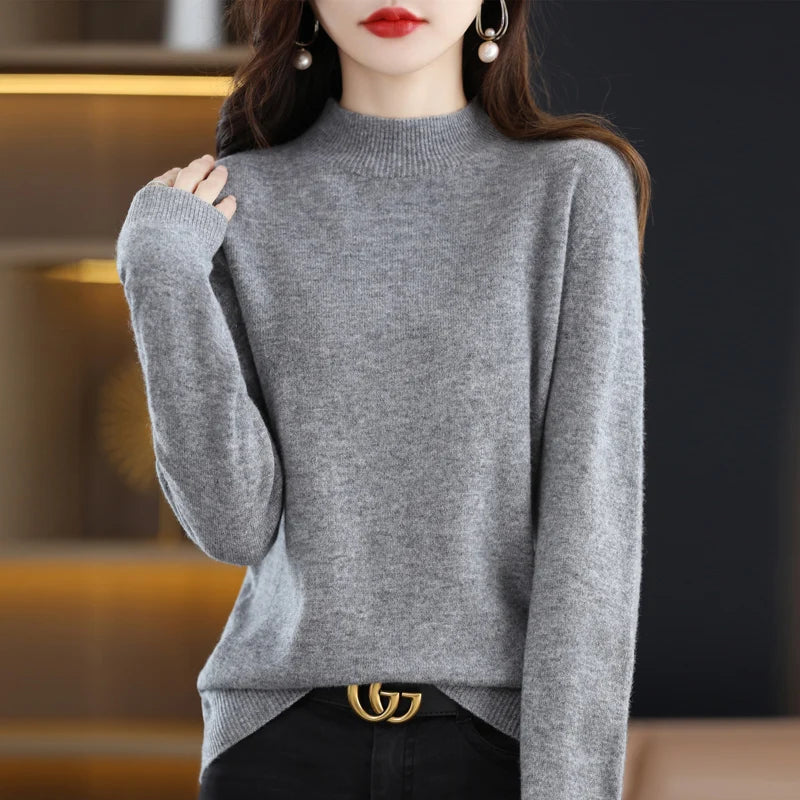 Wool Half-neck Cashmere Sweater