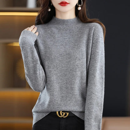 Wool Half-neck Cashmere Sweater