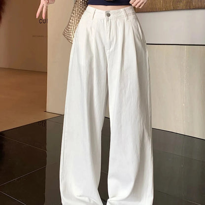 Y2K Korean Style High Waisted Wide Leg Jeans