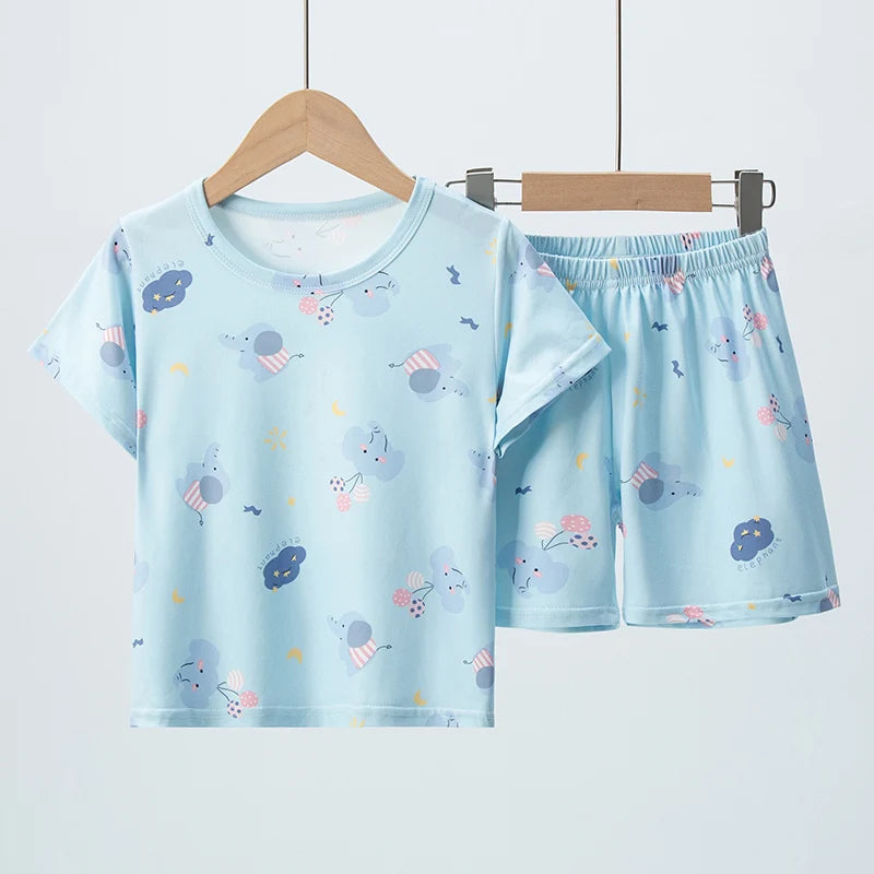Cute Short sleeved Shorts Casual Set