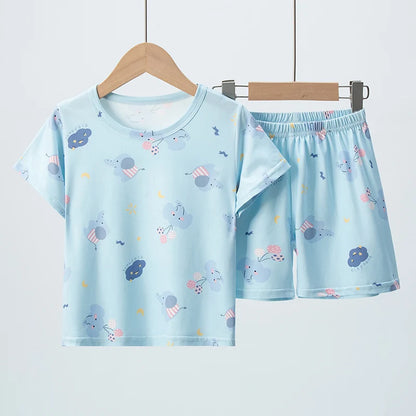 Cute Short sleeved Shorts Casual Set