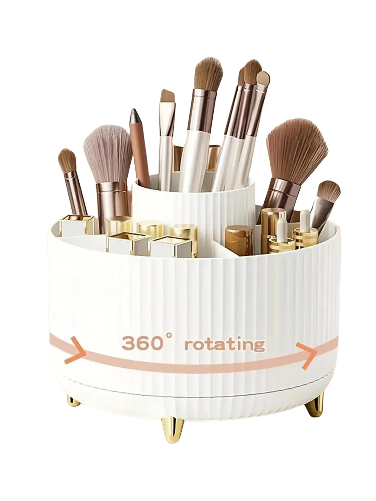 360° Rotating Makeup Organizer Holder for Brushes
