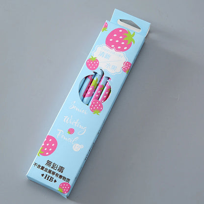 12Pcs/lot Fresh Fruits Watermelon Strawberry Standard Wood Pencil