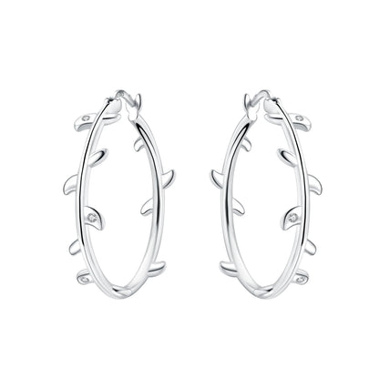 925 Sterling Silver Simple Gold U-shaped Earrings