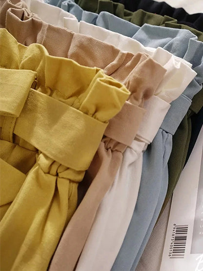 Falda midi coreana elegante de talle alto