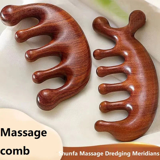 Wooden Massage Wood Comb Scalp