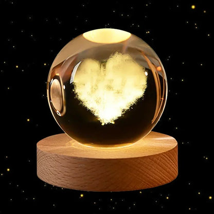 6cm 3D Crystal Ball Glass Ball Planet Earth