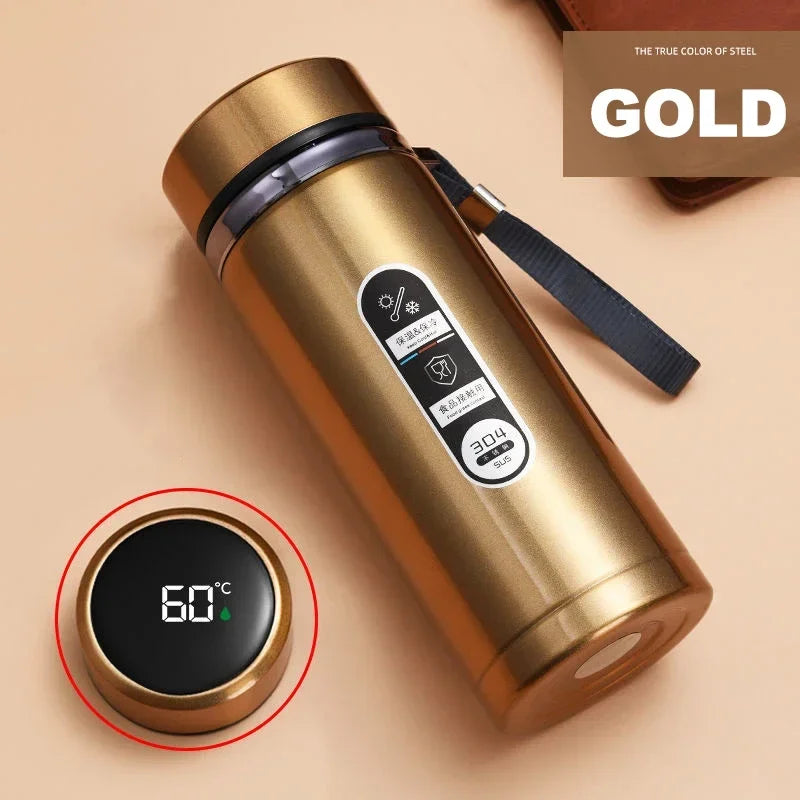 Thermos Stainless Steel Vacuum Bottle with LED Temperature Display