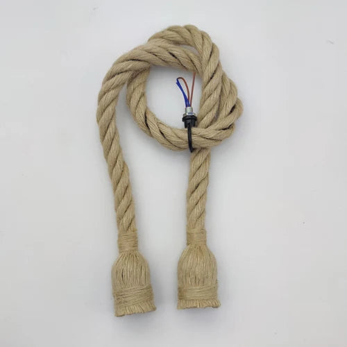 Vintage Hemp Rope Pendant Lights Attic