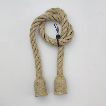 Vintage Hemp Rope Pendant Lights Attic