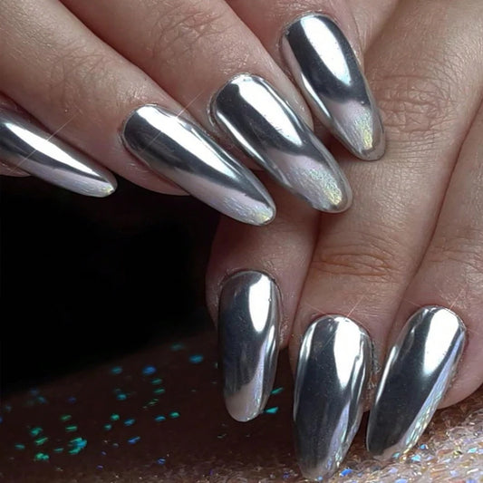 Mirror Metal Gel Silver Rose Golden Nail Polish