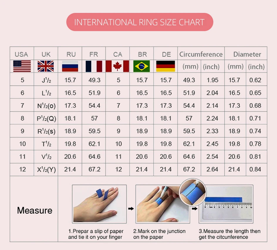 خواتم فضية عيار 925 مرصعة بأحجار الزركون الأحمر متعددة الألوان