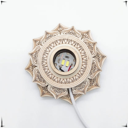 LED 3D Night Light Lotus Tower Shape Home Decoration