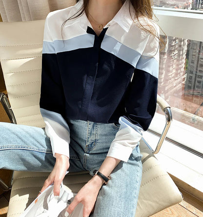 Chiffon Long Sleeve Casual Blouse Shirts