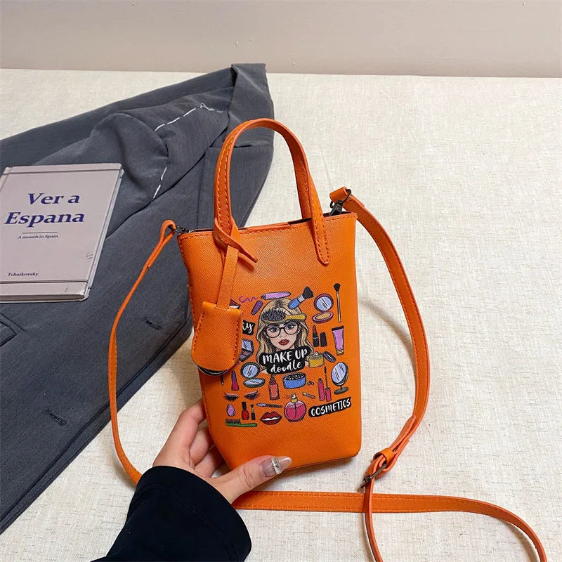 Luxury Mini Bucket Plaid PU Leather Crossbody Bag