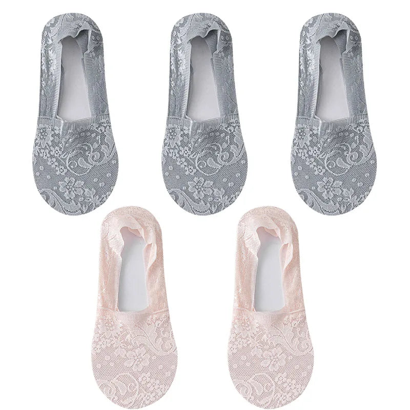 5Pair Thin Breathable Transparent Socks