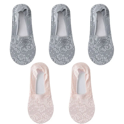 5Pair Thin Breathable Transparent Socks