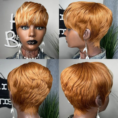 Short Straight  Pixie Cut Hair Bob Wig