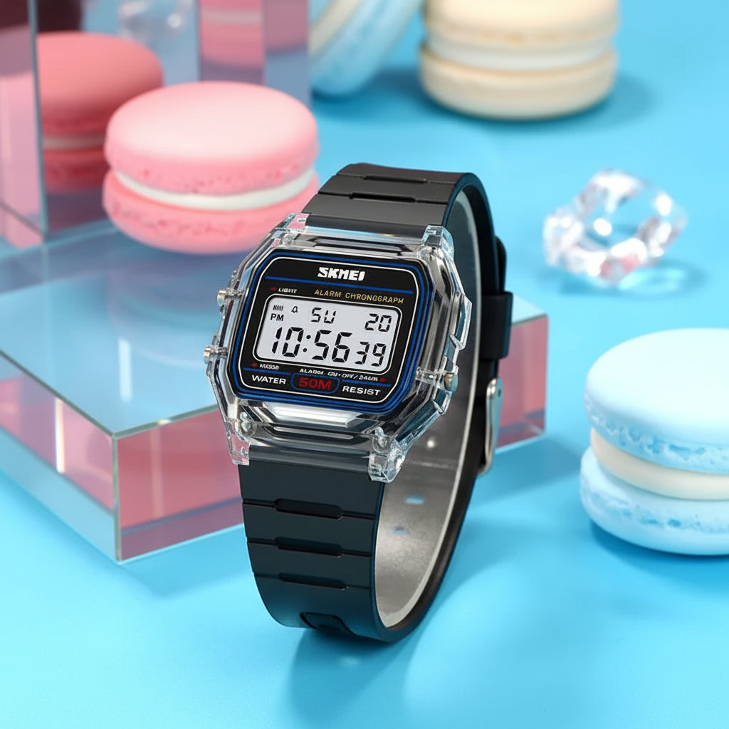 Electronic Waterproof Sport Calendar Date Wristwatch