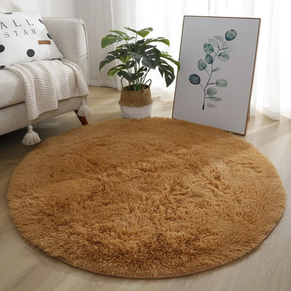 1pc home Rugs Large Shaggy Rug Round Mat