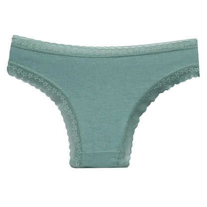 5 Pcs/Set Cotton Panties Sexy Lace Low Waist M-XL  Lingerie