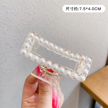 Simulated Pearl Hair Claws Hair Clips