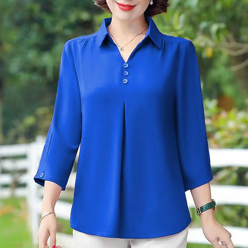 Thin Pullover Half Sleeve Loose Shirt
