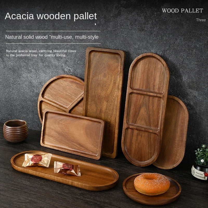 Japanese solid wood fruit plate