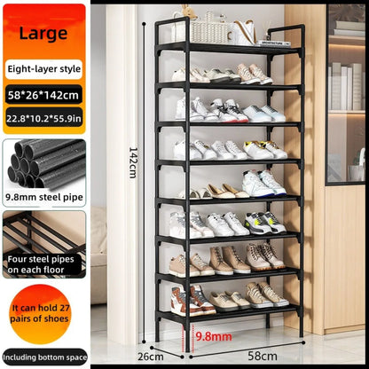 Shoe rack at the entrance of the house