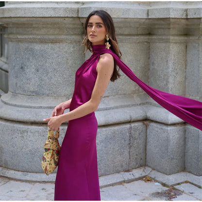 Sexy Satin Ribbon Party Dress
