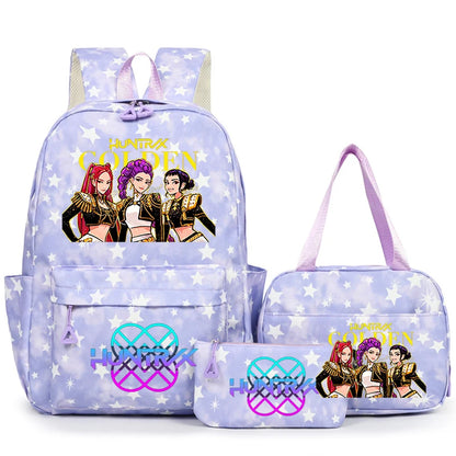 3Pcs/Set KPop Demon Hunter School Bags